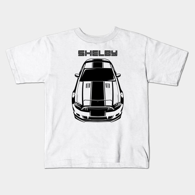 Ford Mustang Shelby GT500 Super Snake 2013-2014 - Black Stripe Kids T-Shirt by V8social